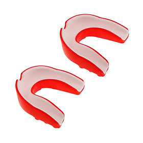 2Pcs Silicone Alignment Mouth Guards Boxing MMA Teeth Protector Gum Shield Red