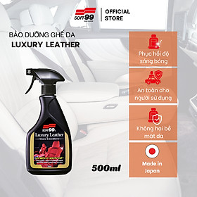Chai xịt bảo dưỡng ghế da Soft99 Luxury Leather L-52 500ml, làm bóng da, nội thất ô tô