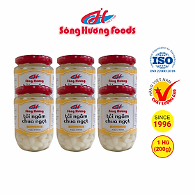 6 Hũ Tỏi Ngâm Chua Ngọt Sông Hương Foods Hũ 200g