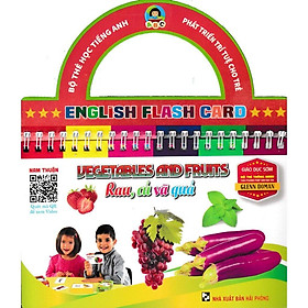 Sách - Bộ Thẻ Học Tiếng Anh - Phát Triển Trí Tuệ Cho Trẻ - Rau, Củ Và Quả - Hồng Ân