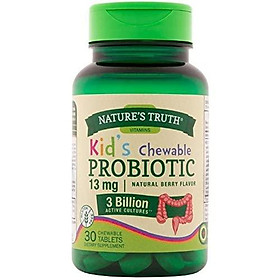 Nature's Truth Probiotic Kids Chewable 3 Billion Supplement, Natural Berry, 30 Count