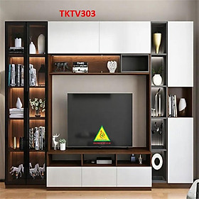 Tủ kệ tivi trang trí phong cách hiện đại TKTV303 - Nội thất lắp ráp Viendong adv