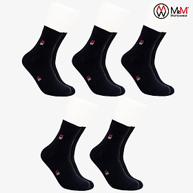 Combo 5 Đôi Tất Nam Vớ Nam Cổ Dài Lịch Lãm, Sang Trọng, Chất Liệu Sợi Cotton Mềm Mịn, Cao Cấp, Co Giãn 4 Chiều Chống Hôi Chân MRM FASHION (Cùng Màu)