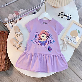 váy đuôi cá bé gái chất liệu cotton in hình Minnie & Daisy, Công chúa Sofia, Công chúa Elsa & Ana, Mèo Kitty(sz 20-25kg