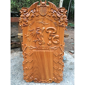 Đốc lịch gỗ Gõ đỏ - Chữ LỘC - Lịch cỡ đại 20x30cm