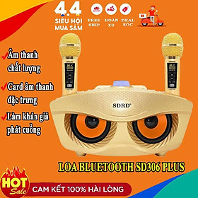Mua Loa bluetooth Karaoke SDRD SD 306 Plus Kèm 2 Micro Không dây Có Màn Hình Mới 2021 bảo hành 12 tháng bass cực hay