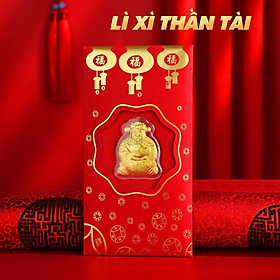 Lì Xì Thần Tài Mạ Vàng 24K - Bao Lì Xì May Mắn Rước Tài Lộc 2023