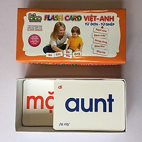 Nơi bán Bộ thẻ học song ngữ Flash Card Việt - Anh -Từ đơn - từ kép cho bé - Giá Từ -1đ