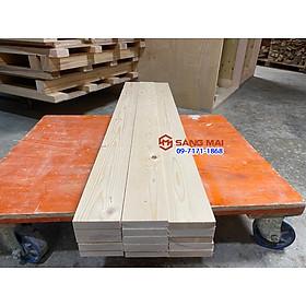 MS126 Thanh gỗ thông mặt rộng 8cm x dày 2cm x dài 1m2 + láng mịn 4 mặt