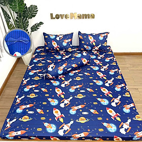 Ga chống thấm bo chun xung quanh + 4 góc chun cố định LoveMama phi hành gia