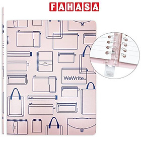 Sổ Còng Vintage B5 - Kẻ Ngang - 80 Trang 80gsm - Ruột Có Thể Thay Thế - WeWrite 43685 - Màu Hồng