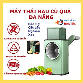 Mua Dụng Cụ Thái Cắt Bào Sợi Rau Củ Quả Đa Năng 4 in 1 bằng thép không gỉ Cỡ Lớn  Thái Lát siêu mỏng  bào sợi  nạo rau củ  xay nghiền hạt - Tặng kèm lưỡi cao cấp
