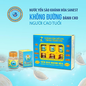 NƯỚC YẾN SÀO KHÁNH HÒA SANEST NGƯỜI CAO TUỔI KIÊNG ĐƯỜNG 70ML, HỘP 1 LỌ