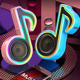 Mua Loa Bluetooth Di Động Nốt Nhạc FT Có Led RGB Nổi Bật Thiết Kế Nhỏ Gọn Hiện Đại Hỗ Trợ Cổng kết nối Thẻ TF  AUX ( giao màu ngẫu nhiên )