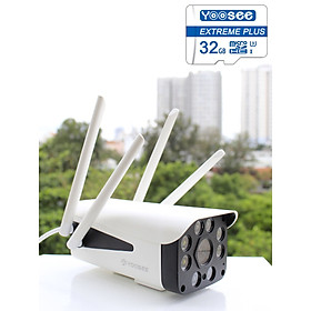 Camera Ip Wifi Ngoài Trời Yoosee GW-218S Full HD 1080P Và Thẻ Nhớ Yoosee 32GB - Hàng Chính Hãng