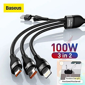 Mua Cáp Sạc Nhanh Đa Năng 2 to 3 Baseus Flash Series Ⅱ 100W - hàng chính hãng