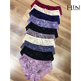 Bộ 5 chiếc quần lót nữ phi lụa phối ren - n14-5