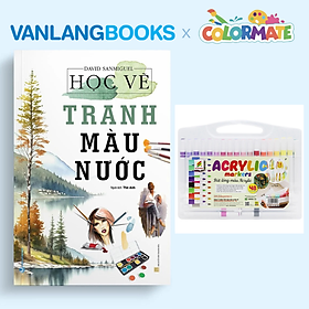 Sách Học Vẽ Tranh Màu Nước + Hộp 48 Bút Lông Màu Acrylic Marker - Vanlangbooks x Colormate