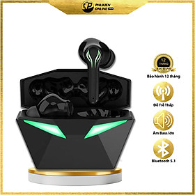 Tai Nghe Gaming Không Dây Bluetooth 5.0 FLOVEME - KW01, hỗ trợ đàm thoại độ trễ cực thấp khi chơi game, Bass mạnh mẽ