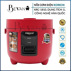 Nồi cơm điện mini cơ hàng chính hãng Korichi KRC-1810 Bevano giữ ấm 12 giờ