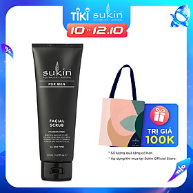 Kem tẩy tế bào chết dành cho nam Sukin For Men Facial Scrub 125ml