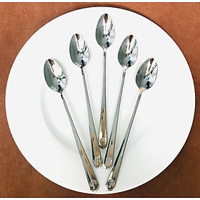 Mua Set 5 muỗng café dài inox 304 cao cấp kiểu đuôi vát