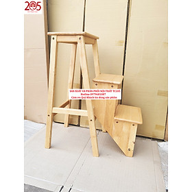 Mua Ghế Đa Năng 3 Bậc Xếp Gọn  Ghế Thắp Nhanh Gỗ Cao Su Cao 85cm - Azonshop