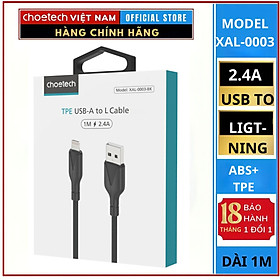 Mua Cáp sạc  Choetech XAL-0003 nhanh và truyền dữ liệu Usb to Light-ning 2.4A(Hàng chính hãng)