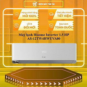 AS-12TW4RWUVA00 - Máy lạnh Hisense Inverter 1.5 HP ( Dưới 20m2) AS-12TW4RWUVA00 - HÀNG CHÍNH HÃNG - GIAO HCM