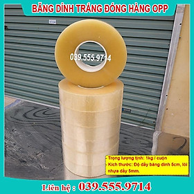 BĂNG DÍNH TRẮNG ĐÓNG HÀNG GIÁ RẺ HÀNG CÔNG TY ( CUỘN 1KG)