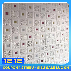 Bộ 10 tấm xốp dán tường đính decal