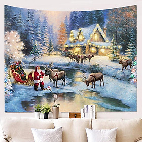 3D Christmas Wall Hangings Carpet Tapestry Xmas Wall Decoration