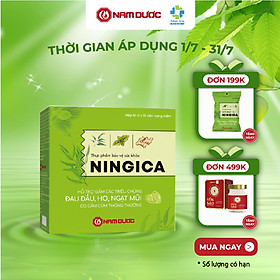 Viên nang mềm Ningica hỗ trợ giảm đau đầu, giảm ho, nghẹt mũi, đau rát họng, dấu hiệu do cảm lạnh (hộp 10 vỉ x10 viên)