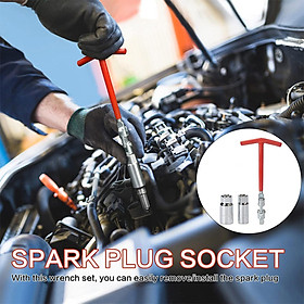Spark Plug Socket Wrench Repairing Tool Kit Portable Remover Installer Tool
