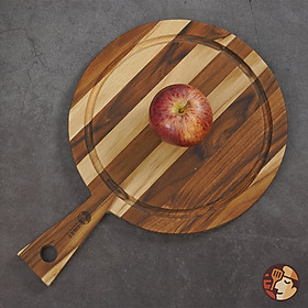 Mua Thớt gỗ Teak Chef Studio cao cấp hình tròn có tay cầm  dùng cho cắt thái và trang trí