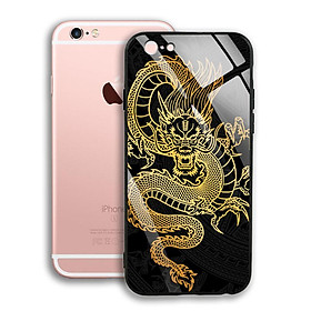 Ốp Lưng Mạ Màu Vàng Ánh Kim cho điện thoại Iphone 6 Plus / 6S Plus - 03002 8007 DRAGON15 - Rồng dũng mãnh - Hàng Chính Hãng