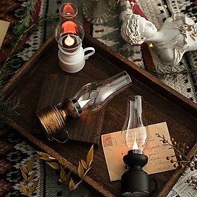 Đèn led đèn dầu phong cách cổ điển trang trí nhà cửa sử dụng pin