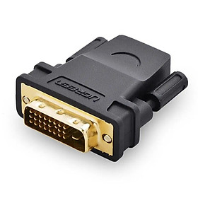 Ugreen UG2012420124TK Màu Đen Đầu chuyển đổi DVI 24 + 1 sang HDMI âm - HÀNG CHÍNH HÃNG