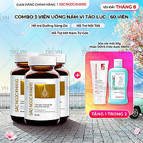 Combo 3 Hộp Sắc Ngọc Khang Vi tảo lục làm mờ sạm nám hiệu quả