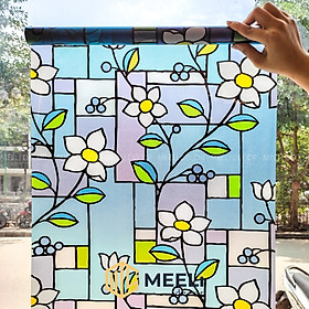 Mua Decal dán kính nhà tắm giấy dán mờ che ánh sáng chống nắng cửa sổ  kt 3m x 45cm  ME25