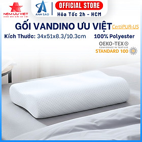 Gối Memory Foam A - 50*30*7/9cm - Độ chậm đàn hồi đặc biệt - Chữa đau vai gáy, bảo vệ xương khớp