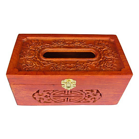 Hộp Đựng Giấy Ăn TOKDODO Gỗ Tự Nhiên Đục Chạm Bền Đẹp