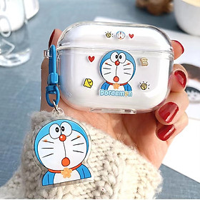 Case TPU dành cho Airpods 1,2/ Airpods Pro/ Airpods 3 Doremon Kèm Khóa Treo- Hàng chính hãng