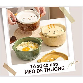 Mua Tô có nắp ăn mì dung tích 760ml Mèo Dễ Thương