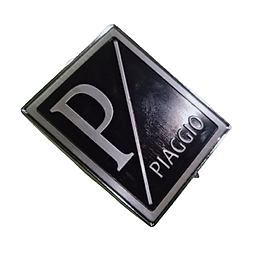 Logo dành cho xe Piaggio - Chữ P trắng nền đen - 8829z.