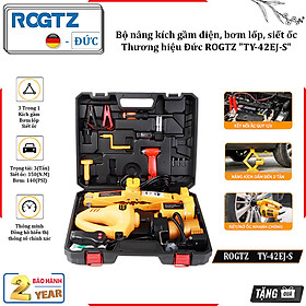 Bộ nâng kích gầm điện nhãn hiệu ROGTZ TY-42EJ-S kiêm máy bơm lốp và máy siết ốc ô tô đa năng 3 trong 1 