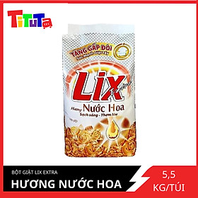 Bột Giặt Lix Extra Hương Nước Hoa 5.5Kg EH055 - Tăng Gấp Đôi Sức Mạnh Giặt Tẩy