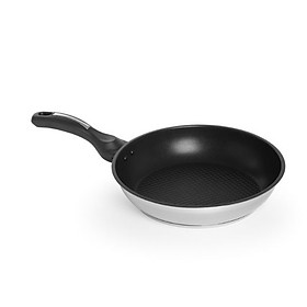 Chảo chống dính 3 đáy inox 430 cao cấp Fivestar Standard dùng được bếp từ (16cm/20cm/22cm/24cm/26cm/28cm/30cm/32cm) , tặng 5 muỗng ăn