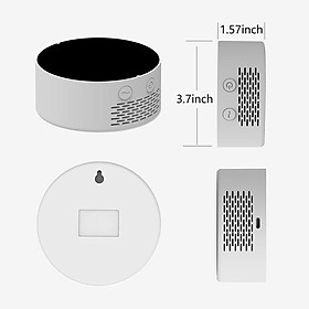 Tuya Wifi 7in1 Máy đo chất lượng không khí đa chức năng PM2.5 CO2 TVOC HCHO AQI Máy kiểm tra độ ẩm nhiệt độ Màn hình màu di động Máy dò khí carbon dioxide với chức năng ngưỡng báo động