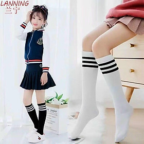 Tất dài cao ngang gối dành cho bé gái mặc váy dành cho bé 2 tuổi- 8 tuổi